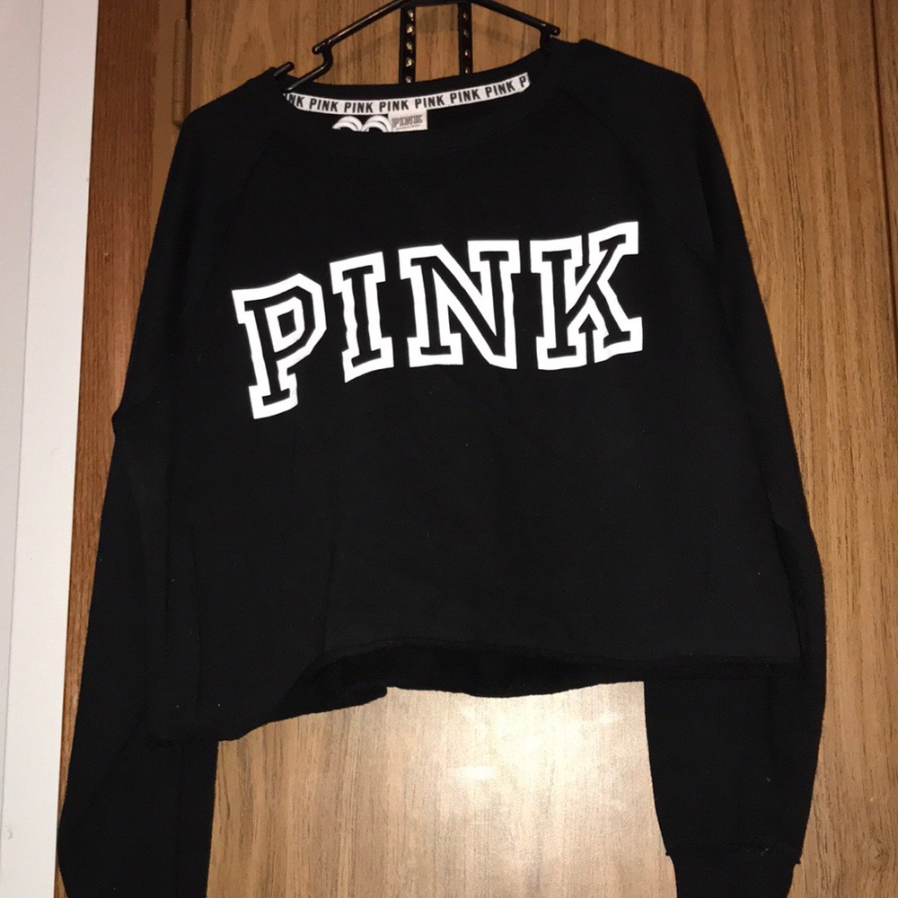 Pink Victoria Secret crew neck sweater size lg